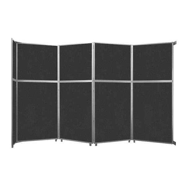 Operable Wall Folding Room Divider 15'7" x 10'3/4" Black Fabric